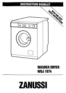 Manual Zanussi WDJ1074 Washer-Dryer