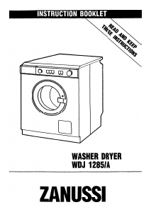 Manual Zanussi WDJ1285 Washer-Dryer