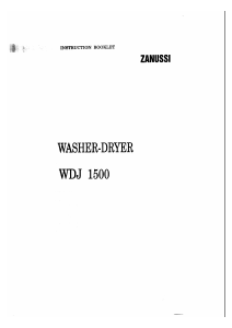 Handleiding Zanussi WDJ1500 Was-droog combinatie