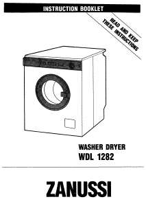 Manual Zanussi WDL1282/B Washer-Dryer