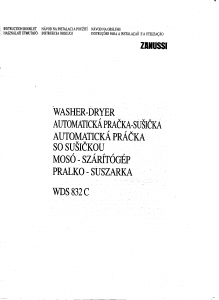 Manuál Zanussi WDS832C Pračka se sušičkou