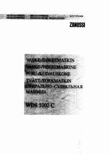 Руководство Zanussi WDS1002C Стиральная машина с сушилкой