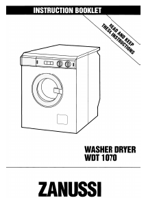 Handleiding Zanussi WDT1070 Was-droog combinatie