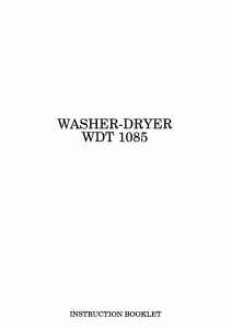 Manual Zanussi WDT1085 Washer-Dryer