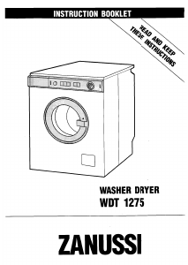 Manual Zanussi WDT1275/B Washer-Dryer