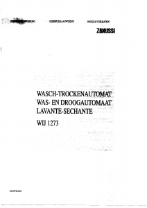 Handleiding Zanussi WIJ1273 Was-droog combinatie