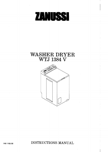 Manual Zanussi WTJ1384V Washer-Dryer