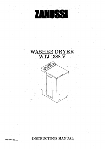 Handleiding Zanussi WTJ1388V Was-droog combinatie