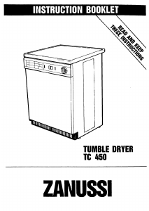 Manual Zanussi TC 450/B Dryer