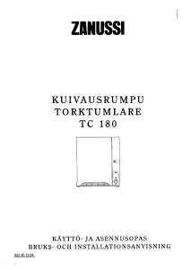 Bruksanvisning Zanussi TCS 170 T Torktumlare