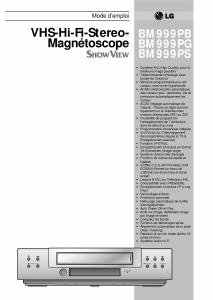 Mode d’emploi LG BM999PB Magnétoscope