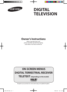 Manual Samsung WS-32Z408D Television