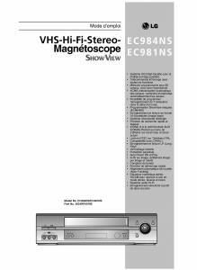 Mode d’emploi LG EC984NS Magnétoscope