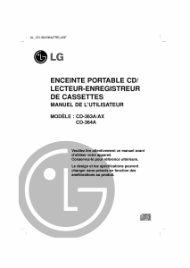 Mode d’emploi LG CD-364A Stéréo