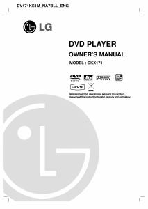 Manual LG DKX171 DVD Player