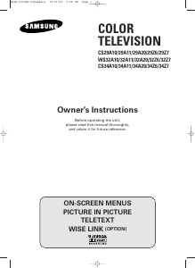 Bruksanvisning Samsung CS-34A20HU TV