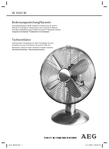 Bedienungsanleitung AEG VL 5525 M Ventilator