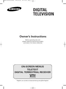 Manual Samsung WS-32M204D Television