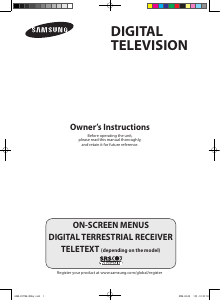 Manual Samsung WS-32Z428D Television