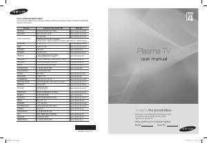 Handleiding Samsung PS50A476P1C Plasma televisie