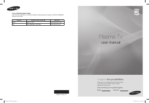 Bruksanvisning Samsung PS50A552S1R Plasma TV