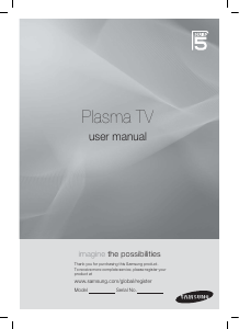 Bruksanvisning Samsung PS50A567S3W Plasma TV