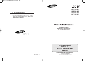 Manual Samsung LE32R41BD LCD Television