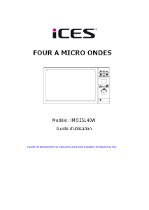 Mode d’emploi ICES IMO-25L40W Micro-onde