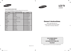 Bruksanvisning Samsung LE46M53BD LCD TV