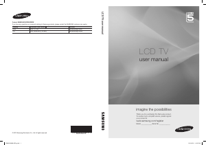 Manual Samsung LE46C580J1K LCD Television
