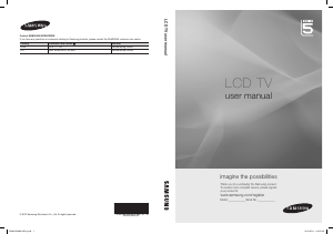 Bruksanvisning Samsung LE46C580J1K LCD TV