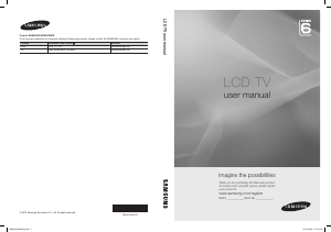 Bruksanvisning Samsung LE40C654M1K LCD TV