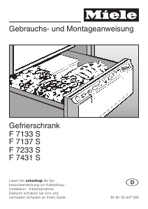 Bedienungsanleitung Miele F 7233 S Gefrierschrank