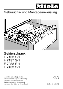 Bedienungsanleitung Miele F 7233 S-1 Gefrierschrank