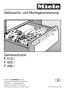 Bedienungsanleitung Miele F 456 i Gefrierschrank