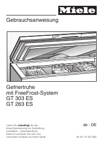 Bedienungsanleitung Miele GT 263 ES Gefrierschrank