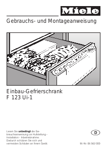 Bedienungsanleitung Miele F 123 Ui-1 Gefrierschrank