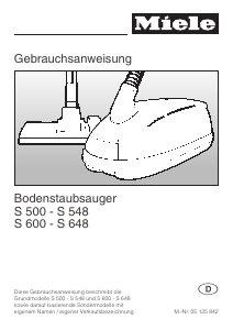 Bedienungsanleitung Miele S 511 Staubsauger