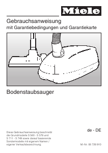 Bedienungsanleitung Miele S 748 Staubsauger