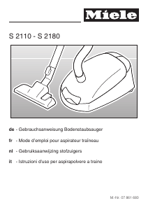 Manuale Miele S 2110 Aspirapolvere