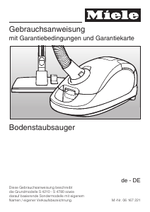 Bedienungsanleitung Miele S 4560 Staubsauger