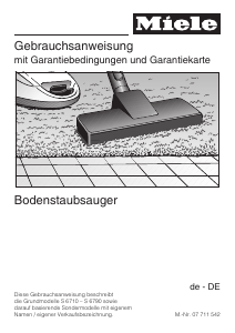 Bedienungsanleitung Miele S 6760 Staubsauger