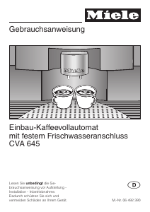 Bedienungsanleitung Miele CVA 645-2 Kaffeemaschine