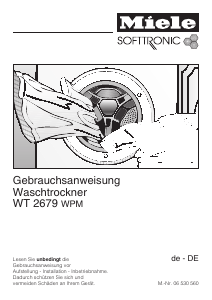 Bedienungsanleitung Miele WT 2679 WPM Waschtrockner