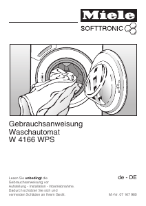 Bedienungsanleitung Miele W 4166 WPS Waschmaschine