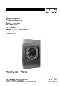 Bedienungsanleitung Miele WS 5140 HD IND Waschmaschine