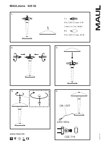 Brugsanvisning Maul MAULdome Lampe