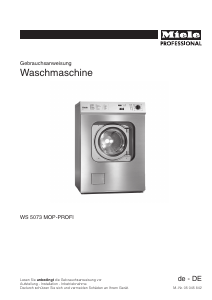 Bedienungsanleitung Miele WS 5073 MOP Waschmaschine