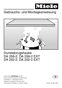 Bedienungsanleitung Miele DA 252-2 EXT Dunstabzugshaube