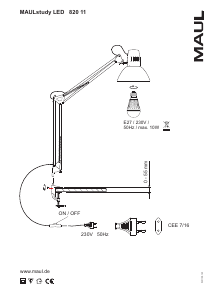 Manuale Maul MAULstudy Lampada